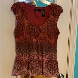 Axcess Claiborne Patterned Top, EUC Sz M